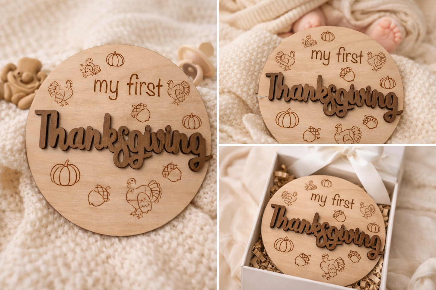 My First Thanksgiving Baby Milestone Card