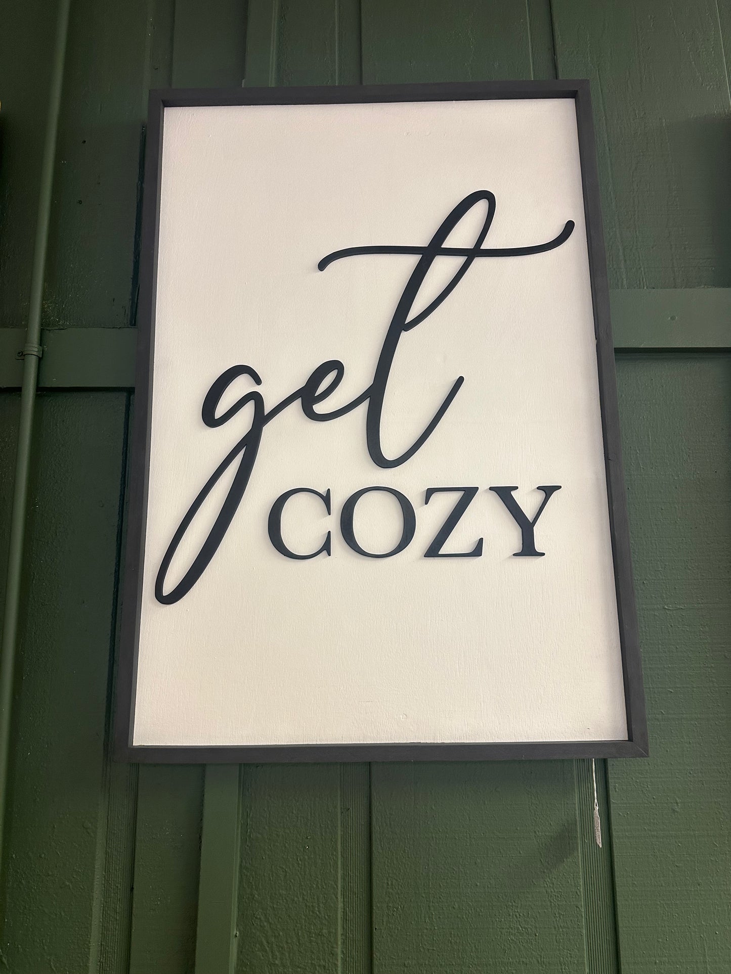 Get Cozy - White, Home Decor Sign