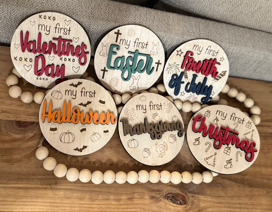 Baby Milestone First Holiday Cards