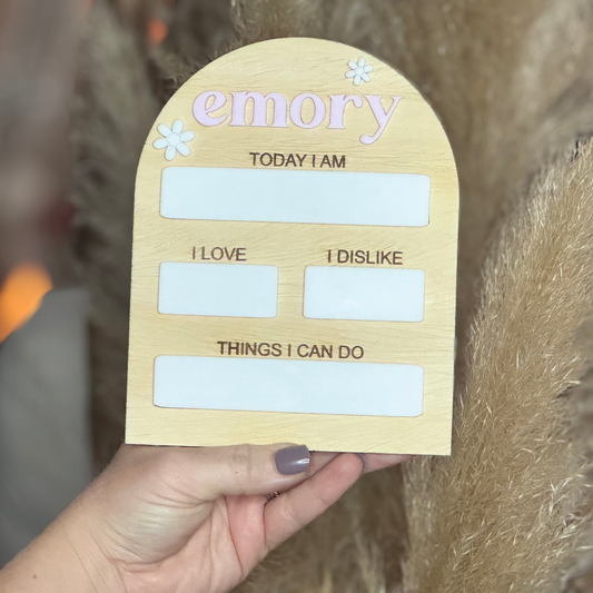 Baby Milestone First Memory Board - Personalized Baby Board