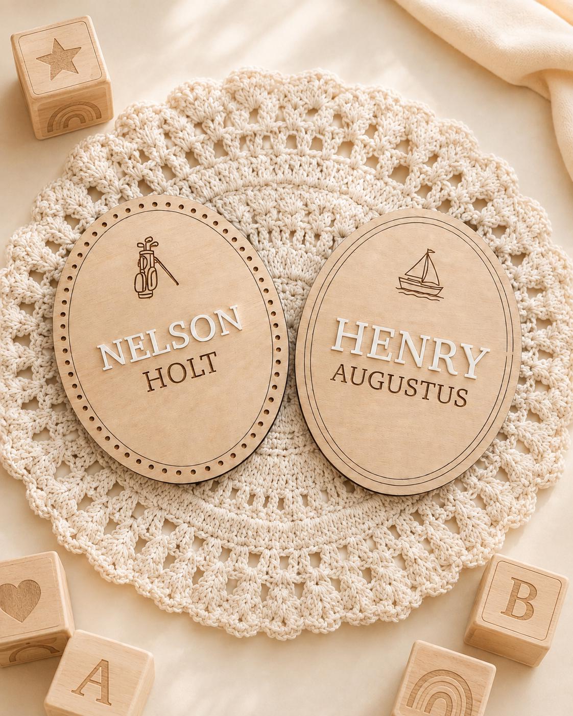 Personalized Baby Announcement & Birth Stat Board | Custom Wooden Name Sign | Newborn Photo Prop | Baby Shower Gift