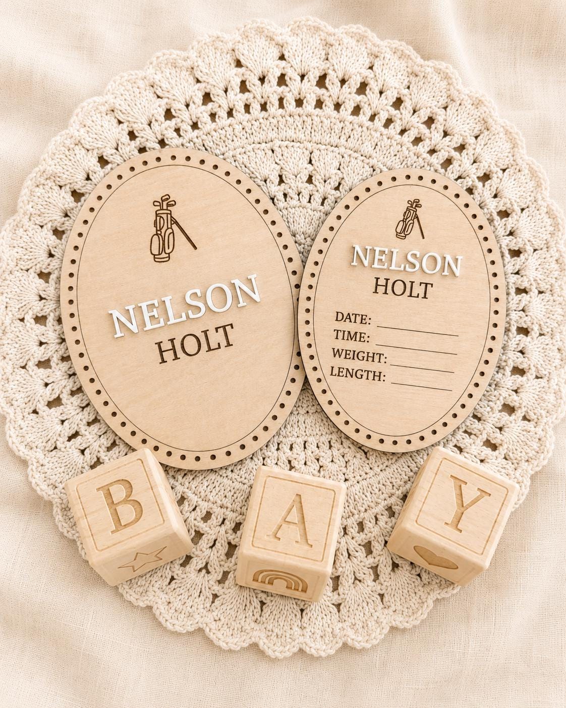 Personalized Baby Announcement & Birth Stat Board | Custom Wooden Name Sign | Newborn Photo Prop | Baby Shower Gift