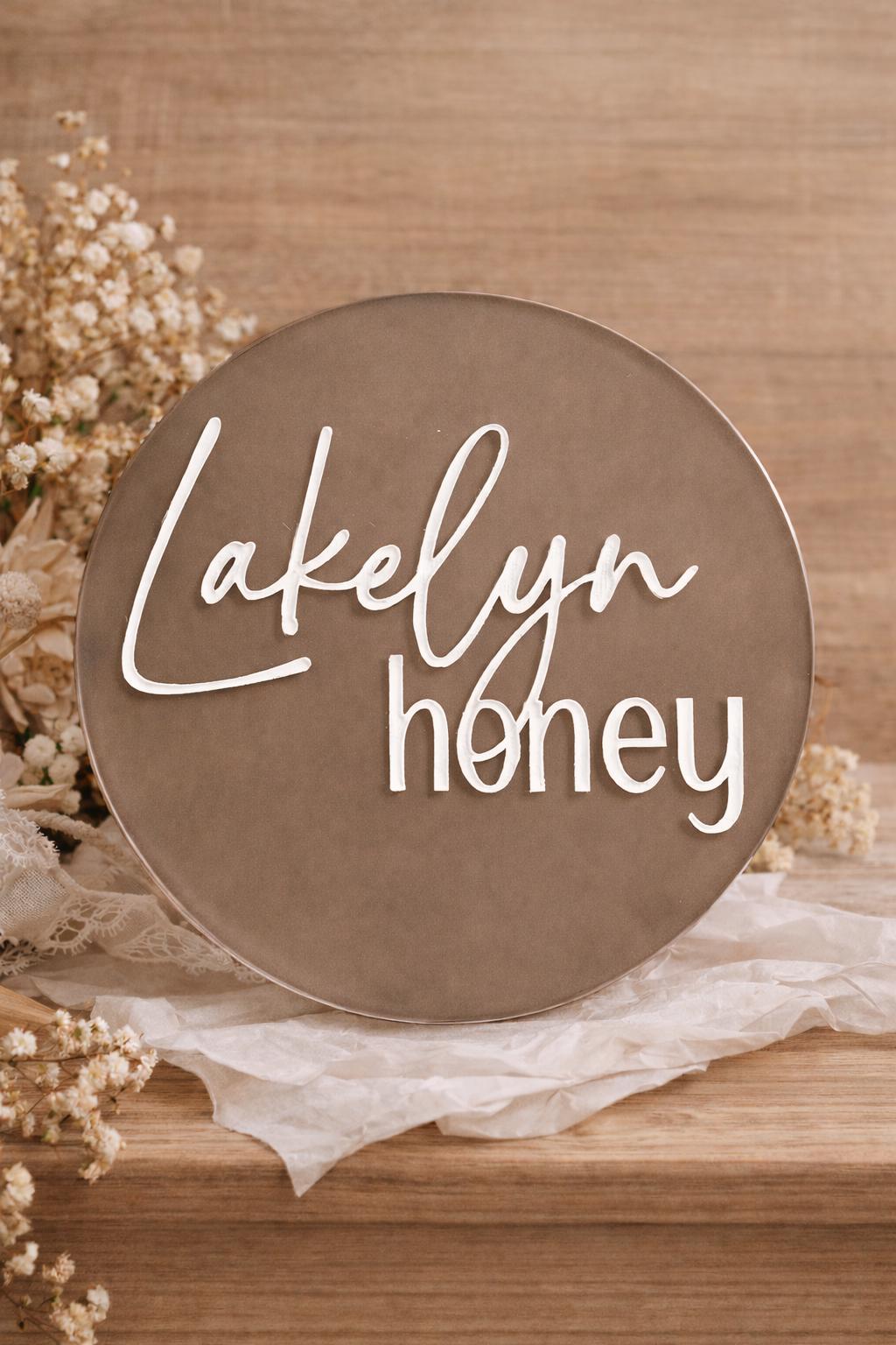 Personalized Acrylic Baby Name Sign | Nursery Photo Prop