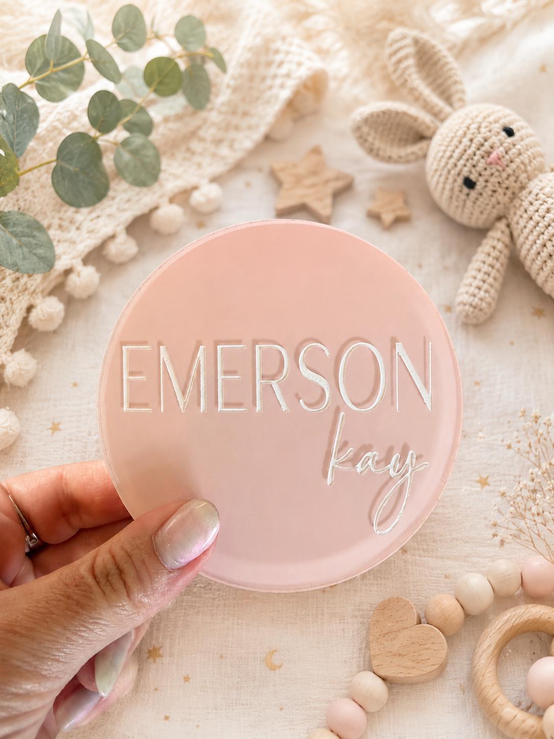 Personalized Acrylic Baby Name Sign | Nursery Photo Prop