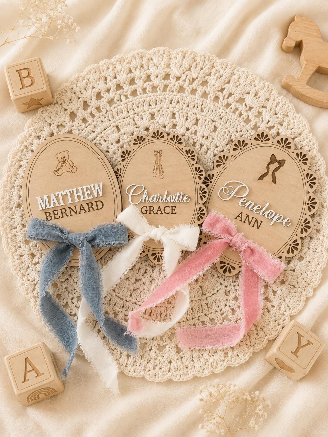 Personalized Baby Announcement & Birth Stat Board | Custom Wooden Name Sign | Newborn Photo Prop | Baby Shower Gift