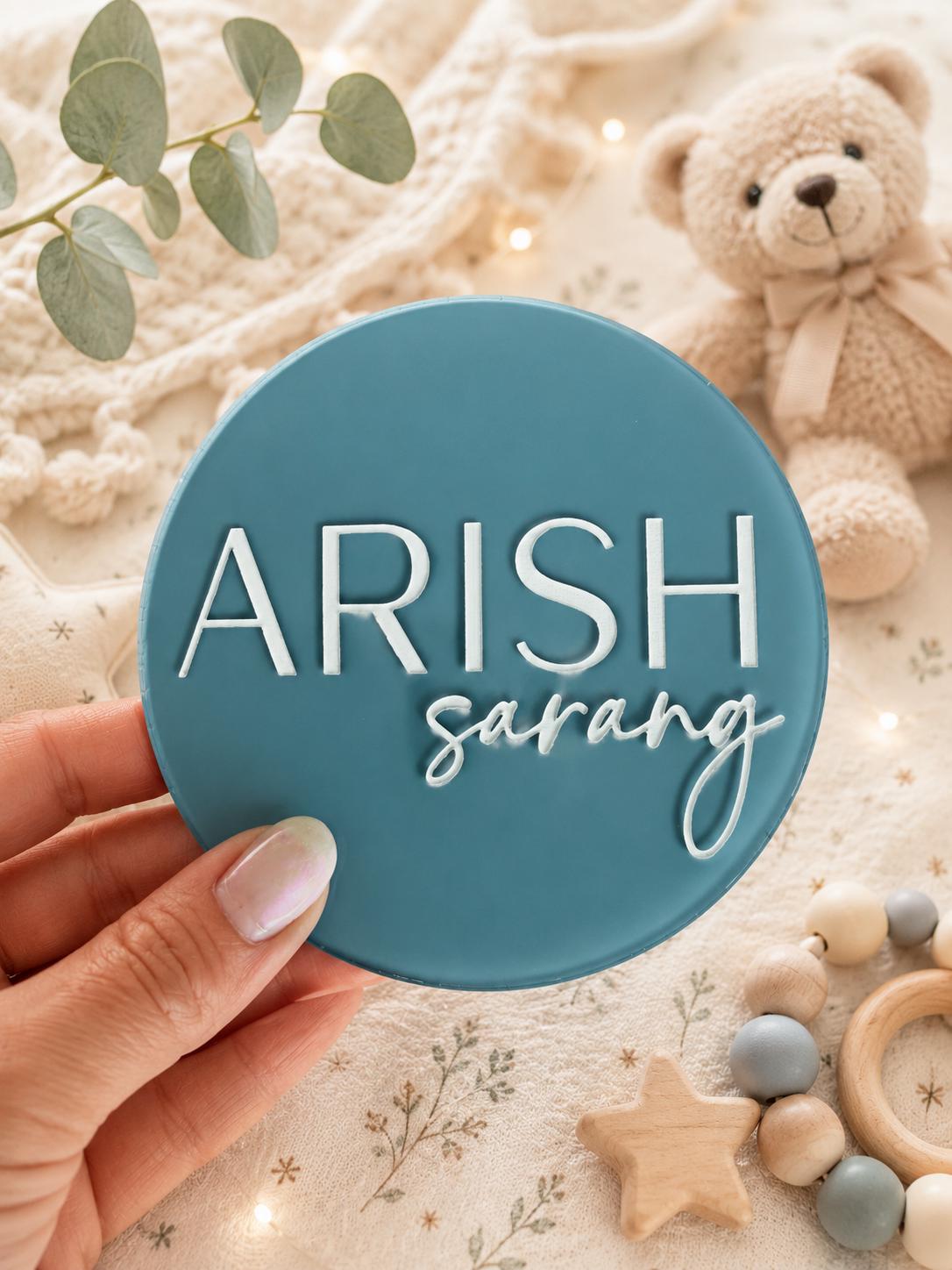 Personalized Acrylic Baby Name Sign | Nursery Photo Prop