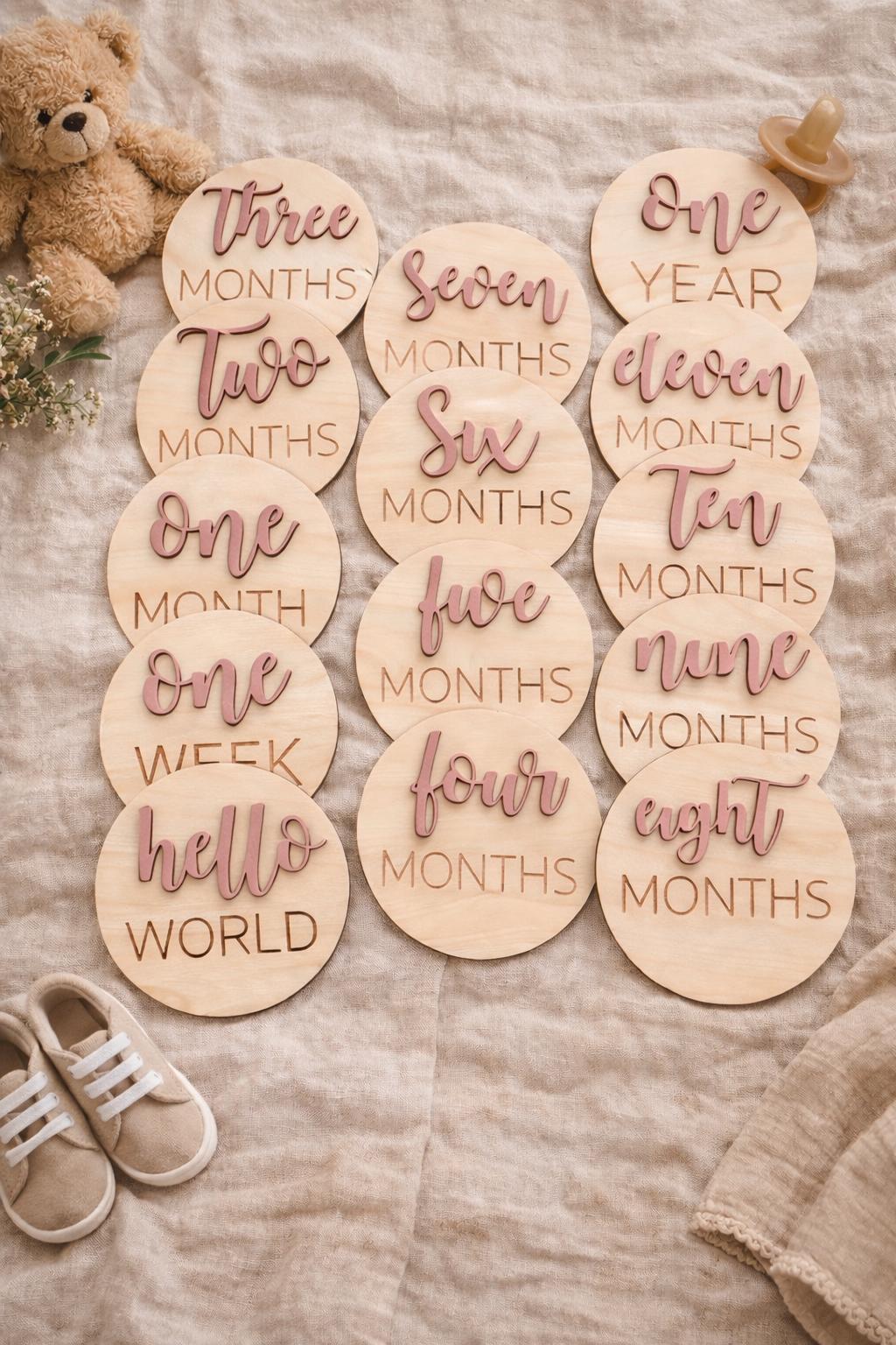 Monthly Baby Milestone Cards - Newborn Photo Prop