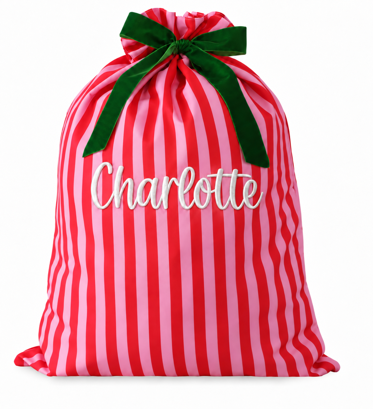Personalized Santa Bag, Embroidered Christmas Sack, Custom Name Santa Sack, Large Reusable Christmas Gift Bag for Kids