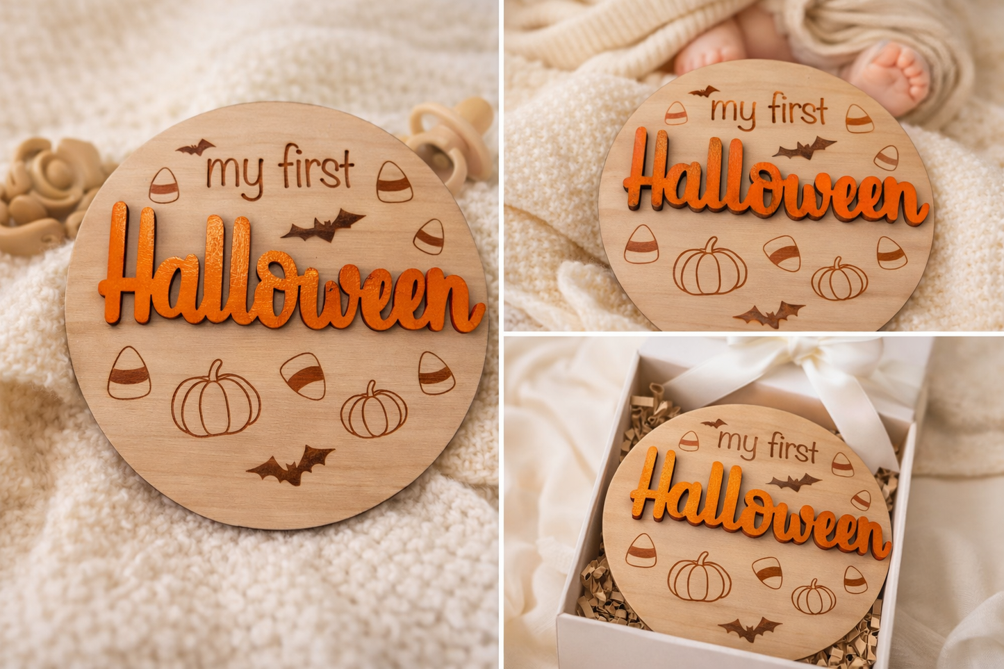 My First Halloween Baby Milestone Card