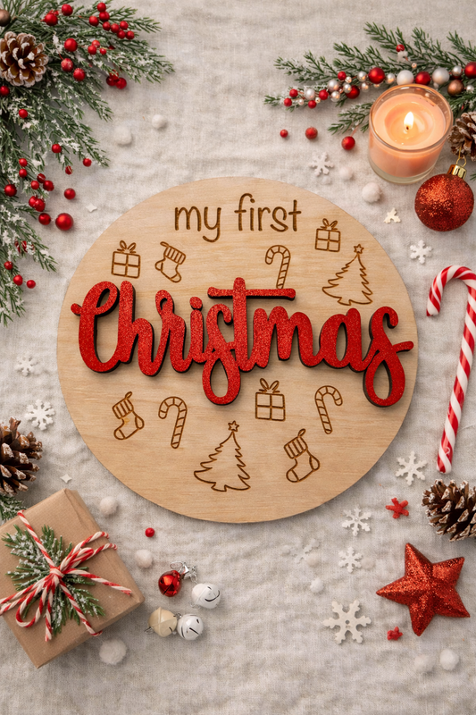 My First Christmas Baby Milestone