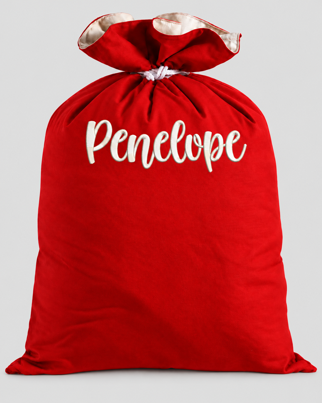 Personalized Santa Bag, Embroidered Christmas Sack, Custom Name Santa Sack, Large Reusable Christmas Gift Bag for Kids