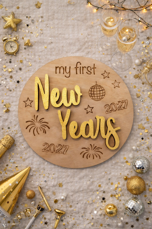 My First New Years Baby Milestone Card