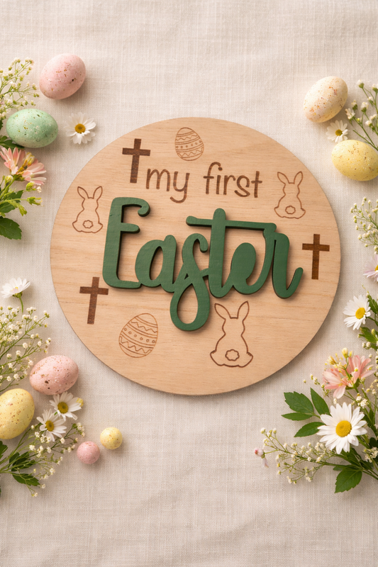 My First Easter Baby Milestone Card