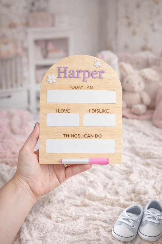 Baby Milestone First Memory Board - Personalized Baby Board