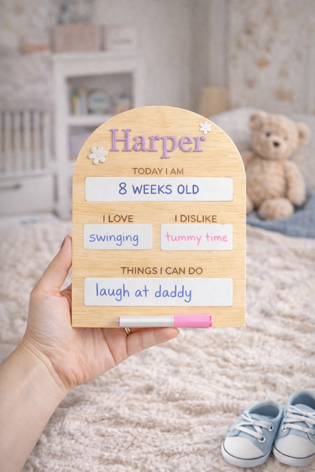 Baby Milestone First Memory Board - Personalized Baby Board