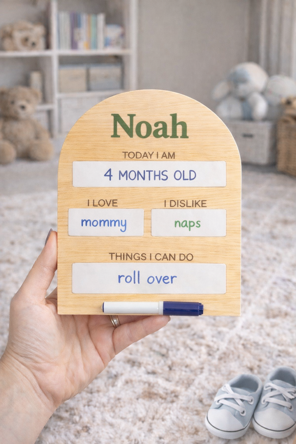 Baby Milestone First Memory Board - Personalized Baby Board