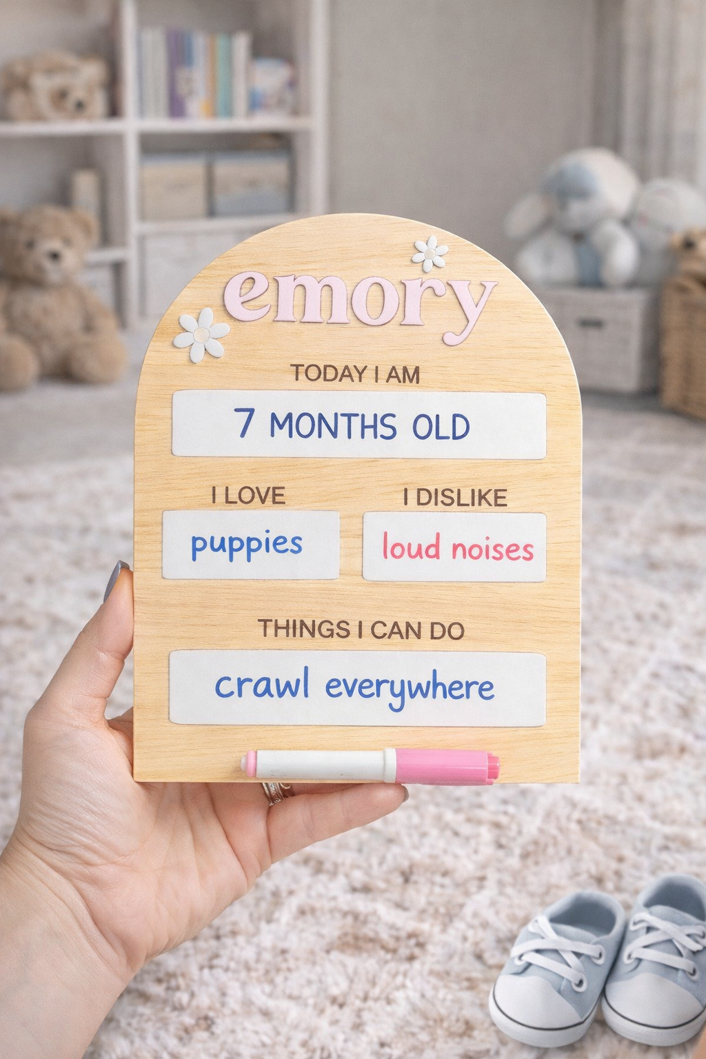 Baby Milestone First Memory Board - Personalized Baby Board