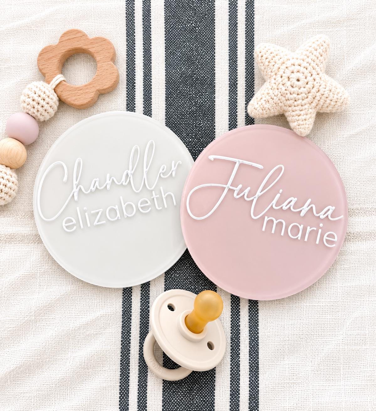 Personalized Acrylic Baby Name Sign | Nursery Photo Prop