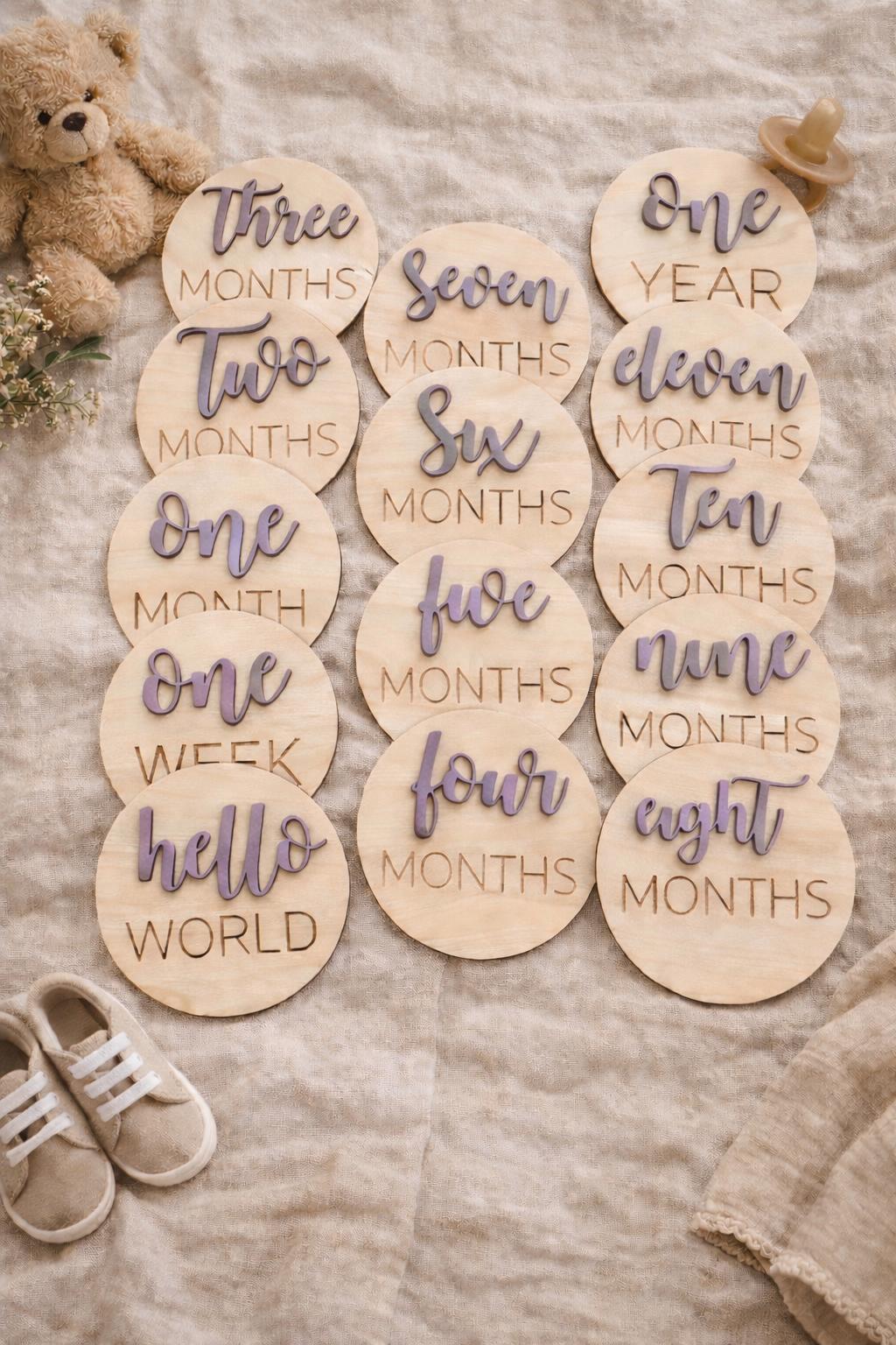 Monthly Baby Milestone Cards - Newborn Photo Prop