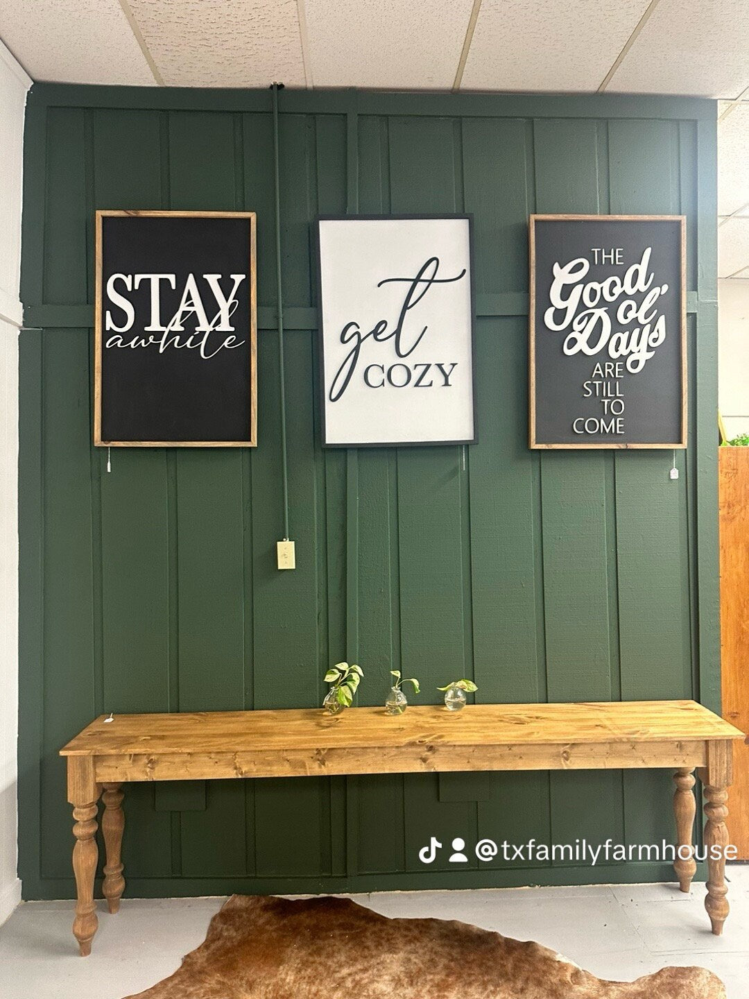 The Good Ol' Days Wooden Sign, Modern Farmhouse Wall Decor