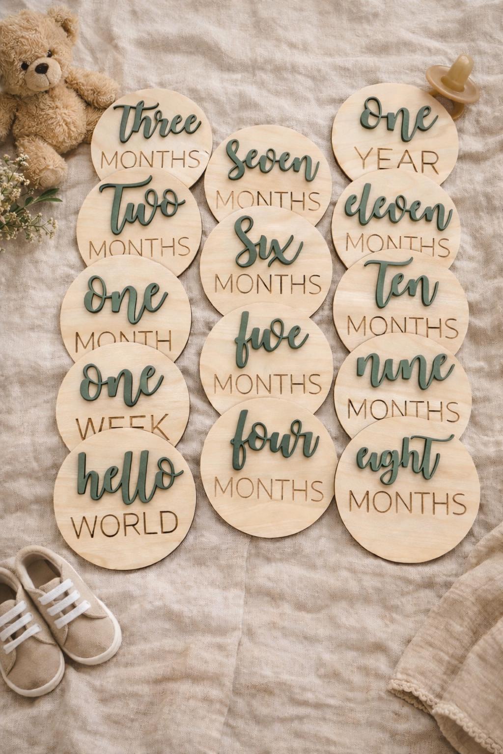 Monthly Baby Milestone Cards - Newborn Photo Prop