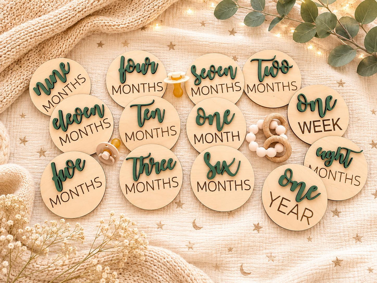 Monthly Baby Milestone Cards - Newborn Photo Prop